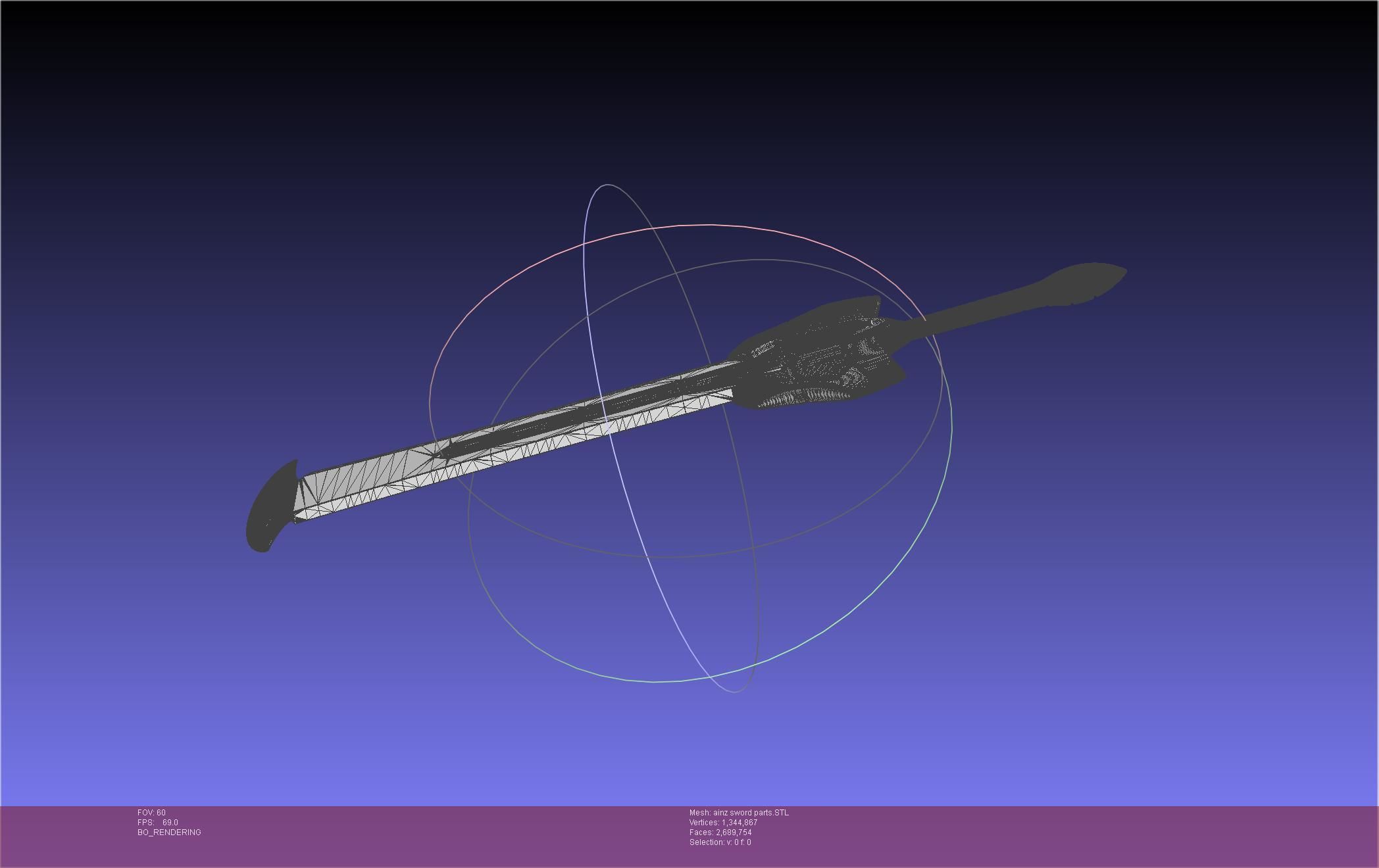 Overlord Ainz Great Sword 3D print model_88