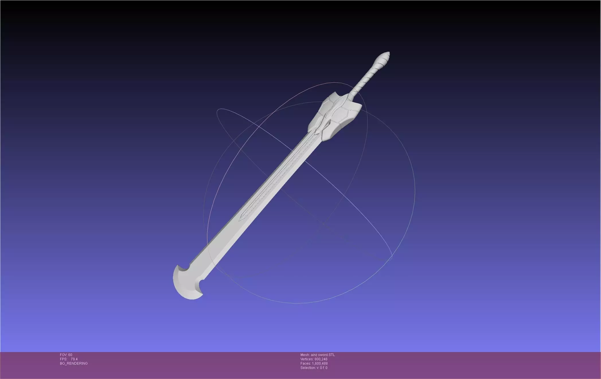 Overlord Ainz Great Sword 3D print model_0