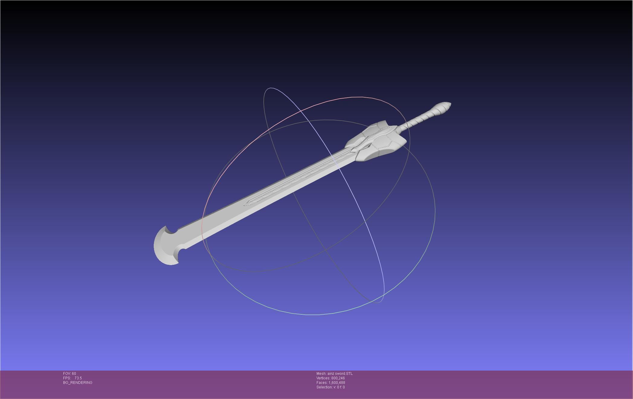 Overlord Ainz Great Sword 3D print model_4