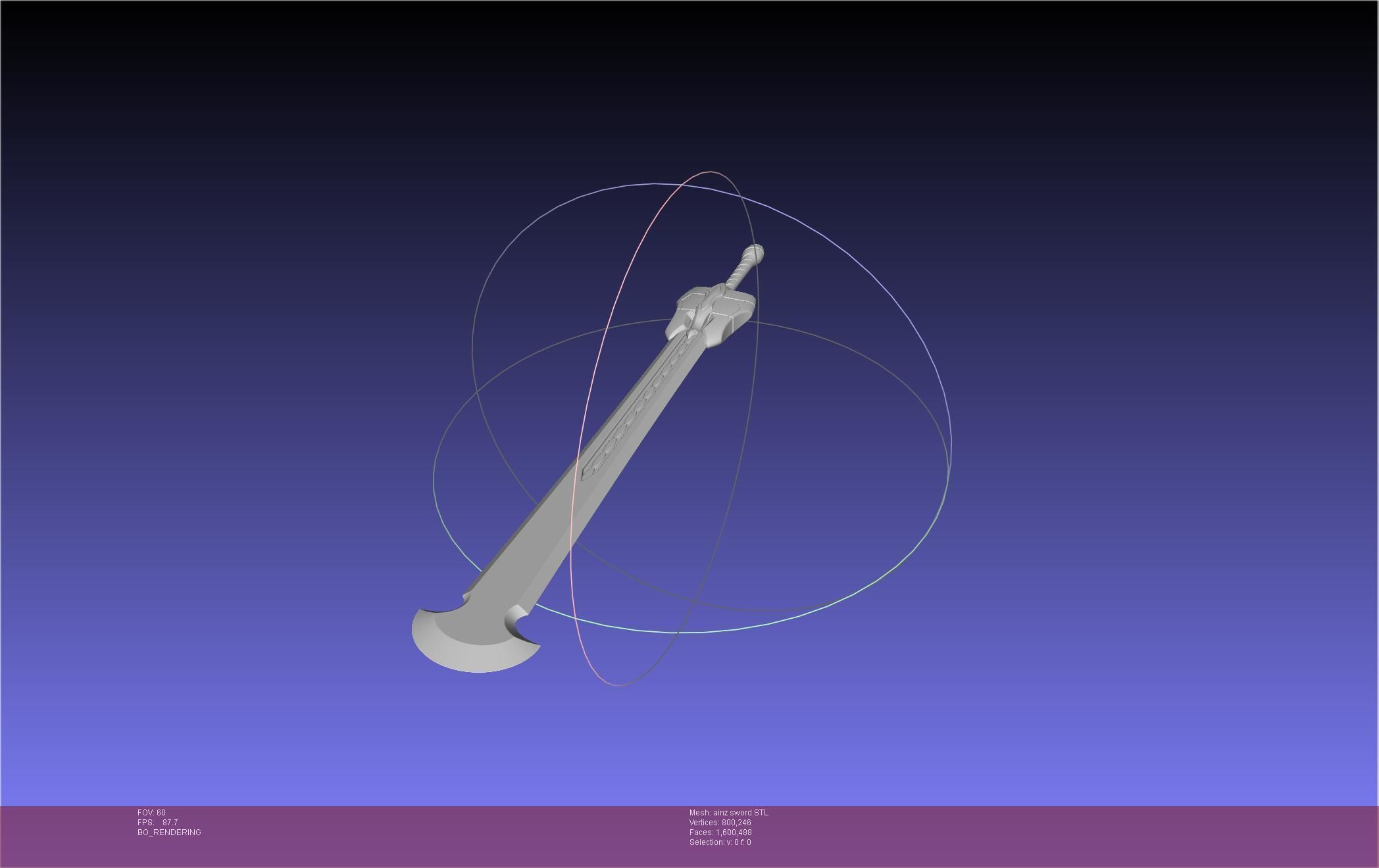 Overlord Ainz Great Sword 3D print model_5