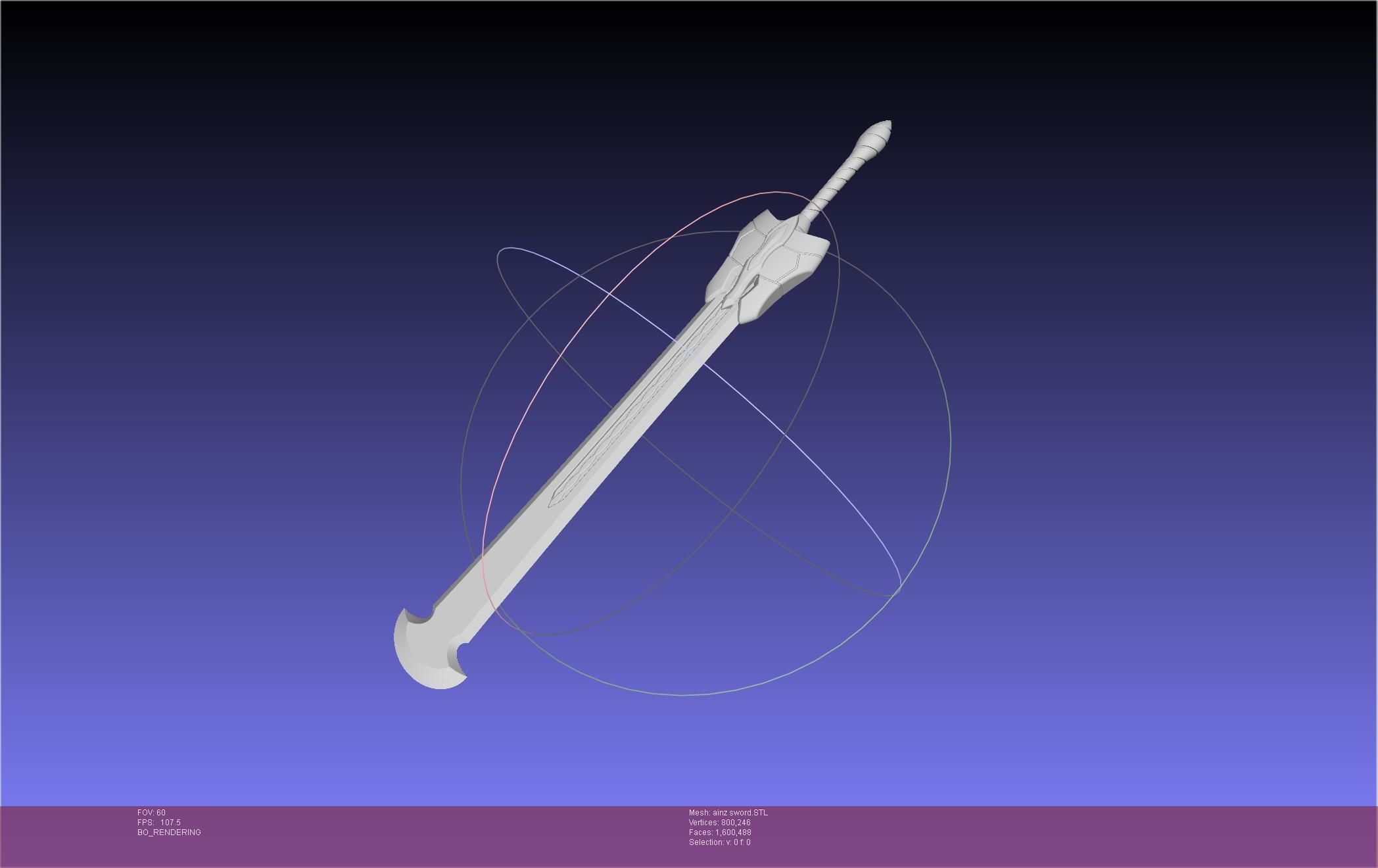 Overlord Ainz Great Sword 3D print model_1