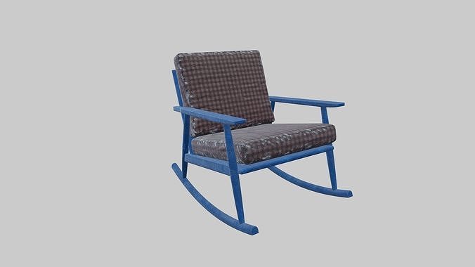 Rocking Chair Low-poly 3D model