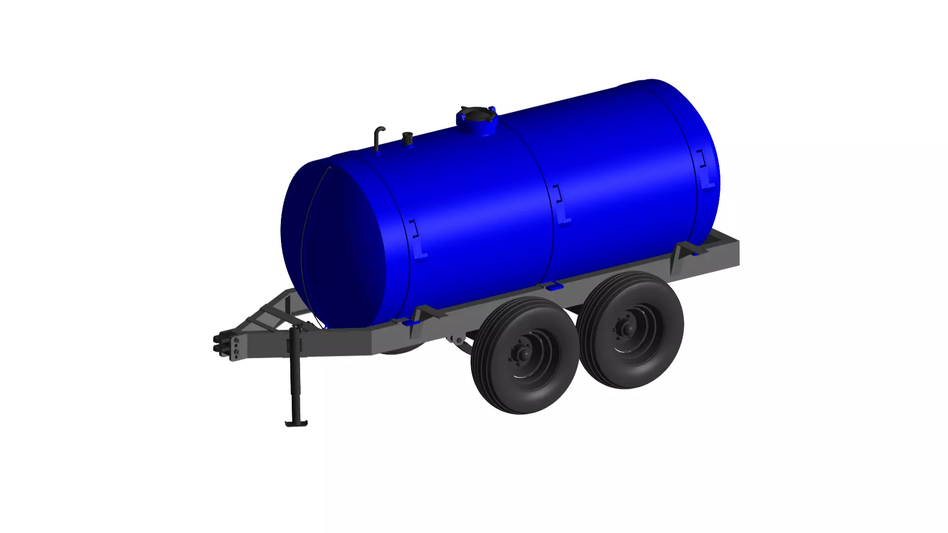 Water Tank Trailer 3D model