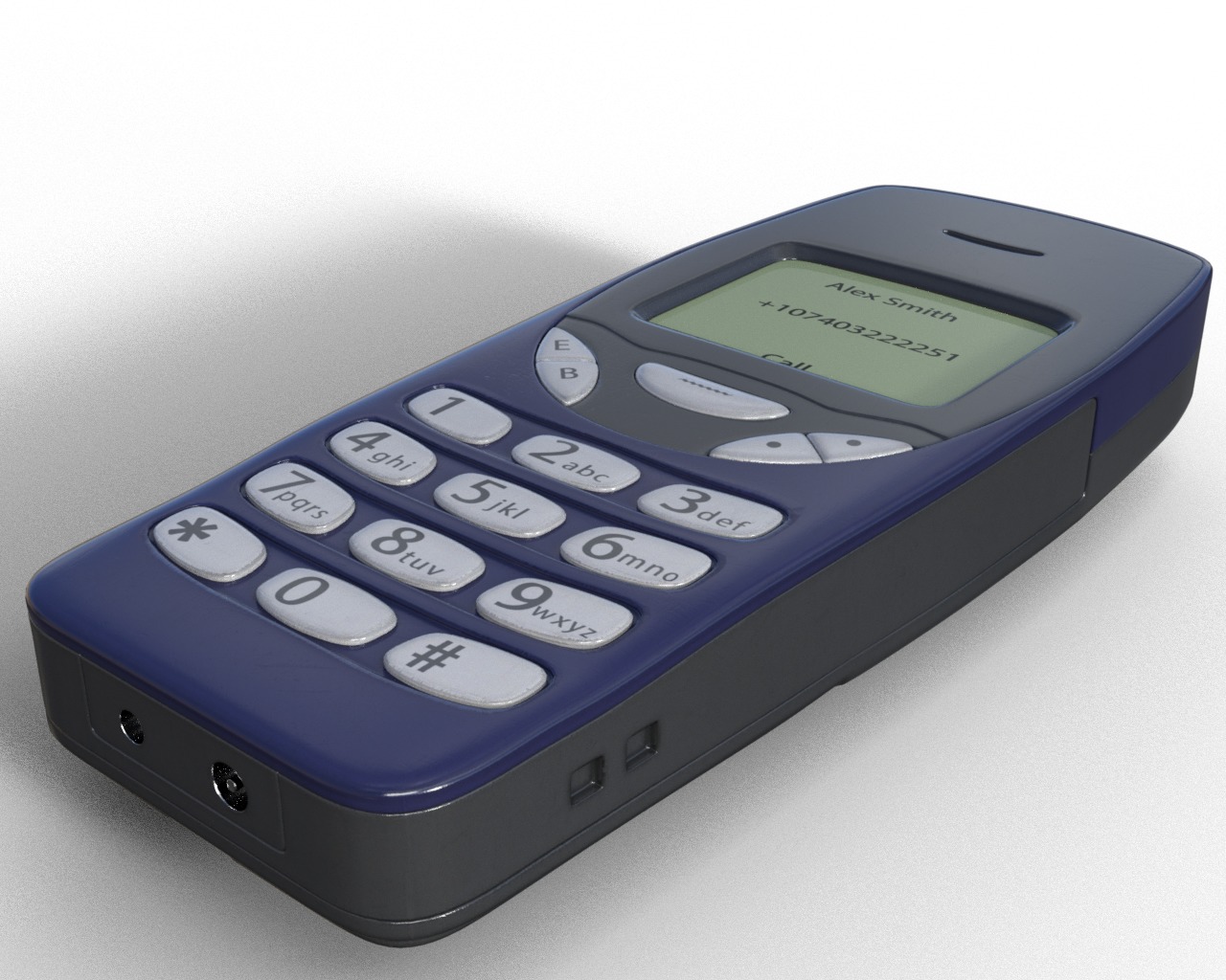 Old 90s Gadgets Mobile Phone Hand Held Gaming Device Digital Pet Low-poly 3D model_1