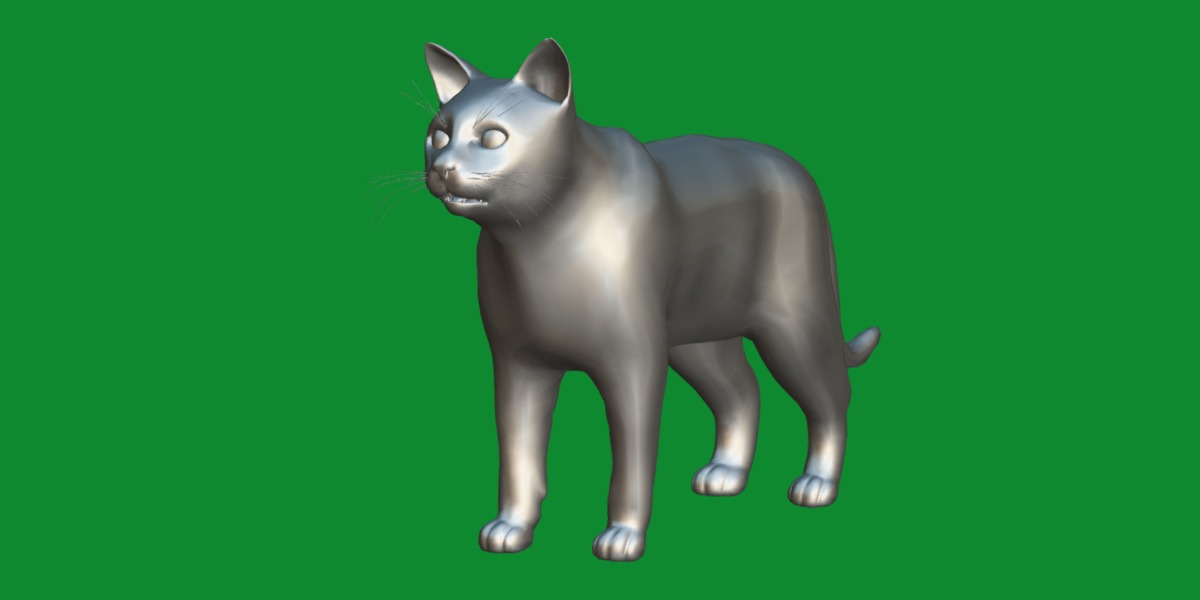 Turkish Angora Cat Low-poly 3D model_11