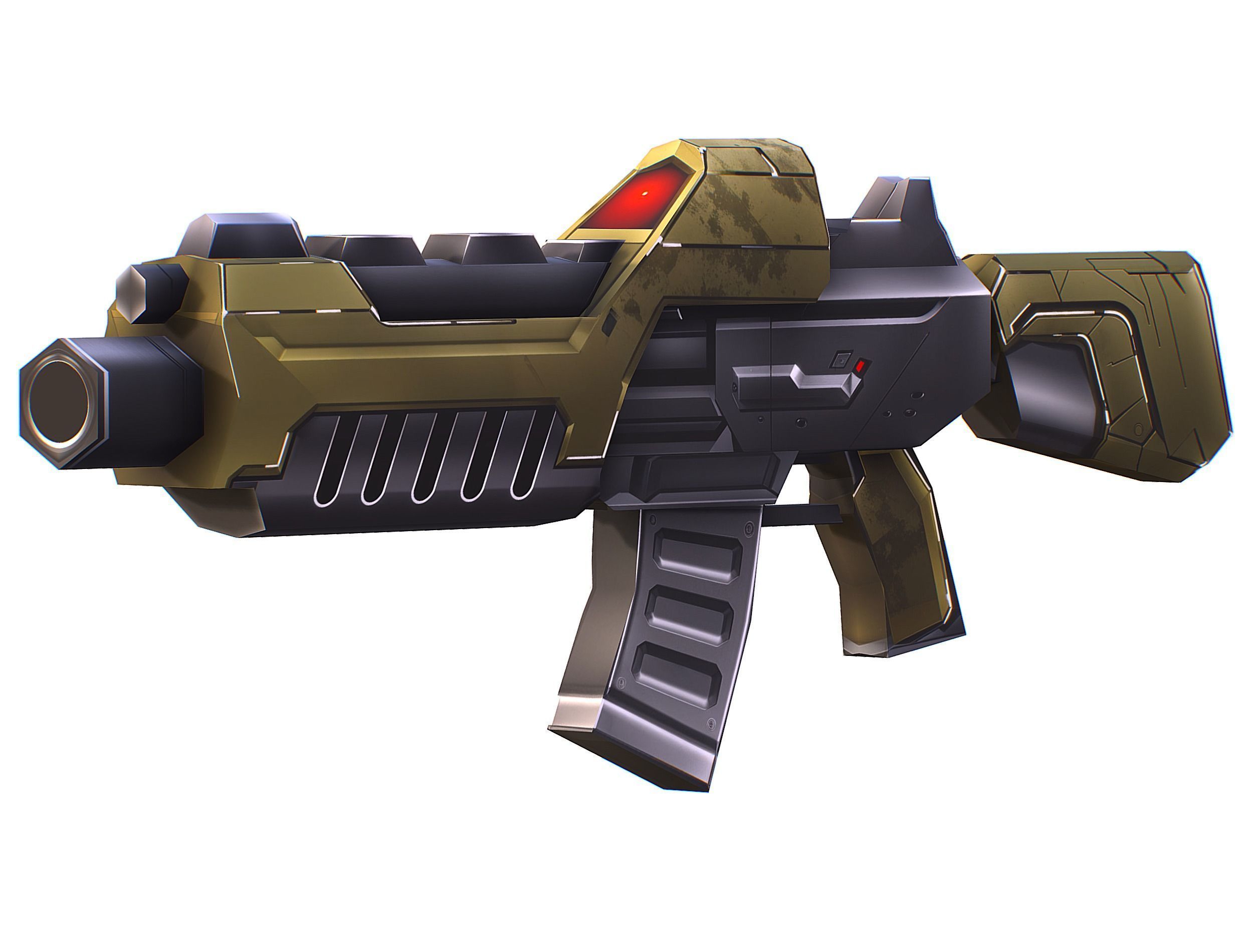 Cartoon Sci-Fi Cyborg Drone Trooper Bandit Low-poly 3D model_44