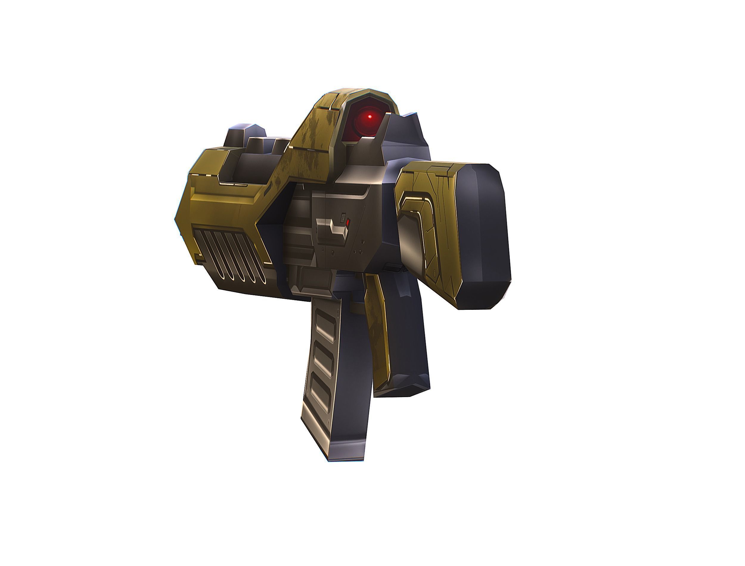 Cartoon Sci-Fi Cyborg Drone Trooper Bandit Low-poly 3D model_46