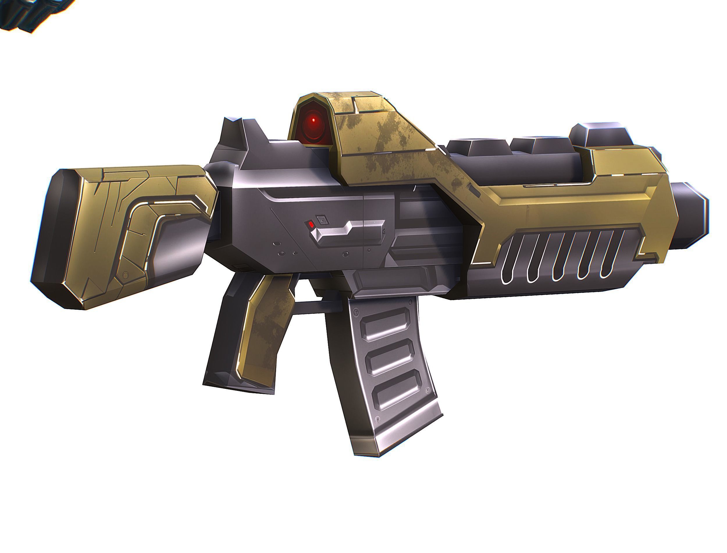 Cartoon Sci-Fi Cyborg Drone Trooper Bandit Low-poly 3D model_49