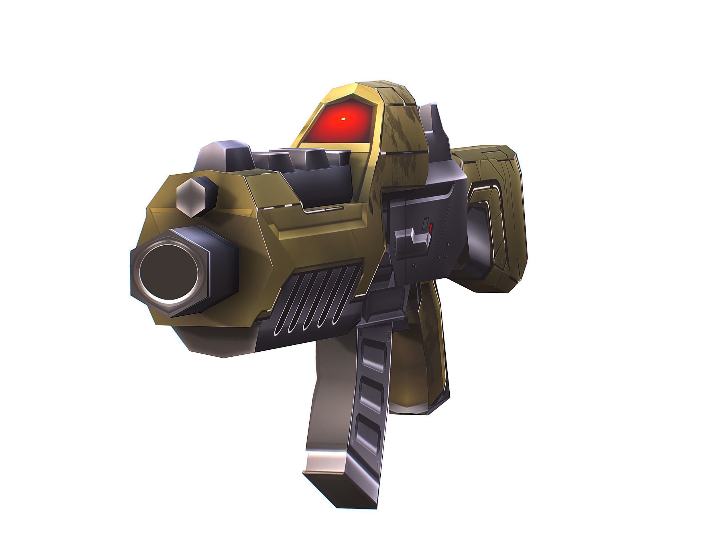 Cartoon Sci-Fi Cyborg Drone Trooper Bandit Low-poly 3D model_43