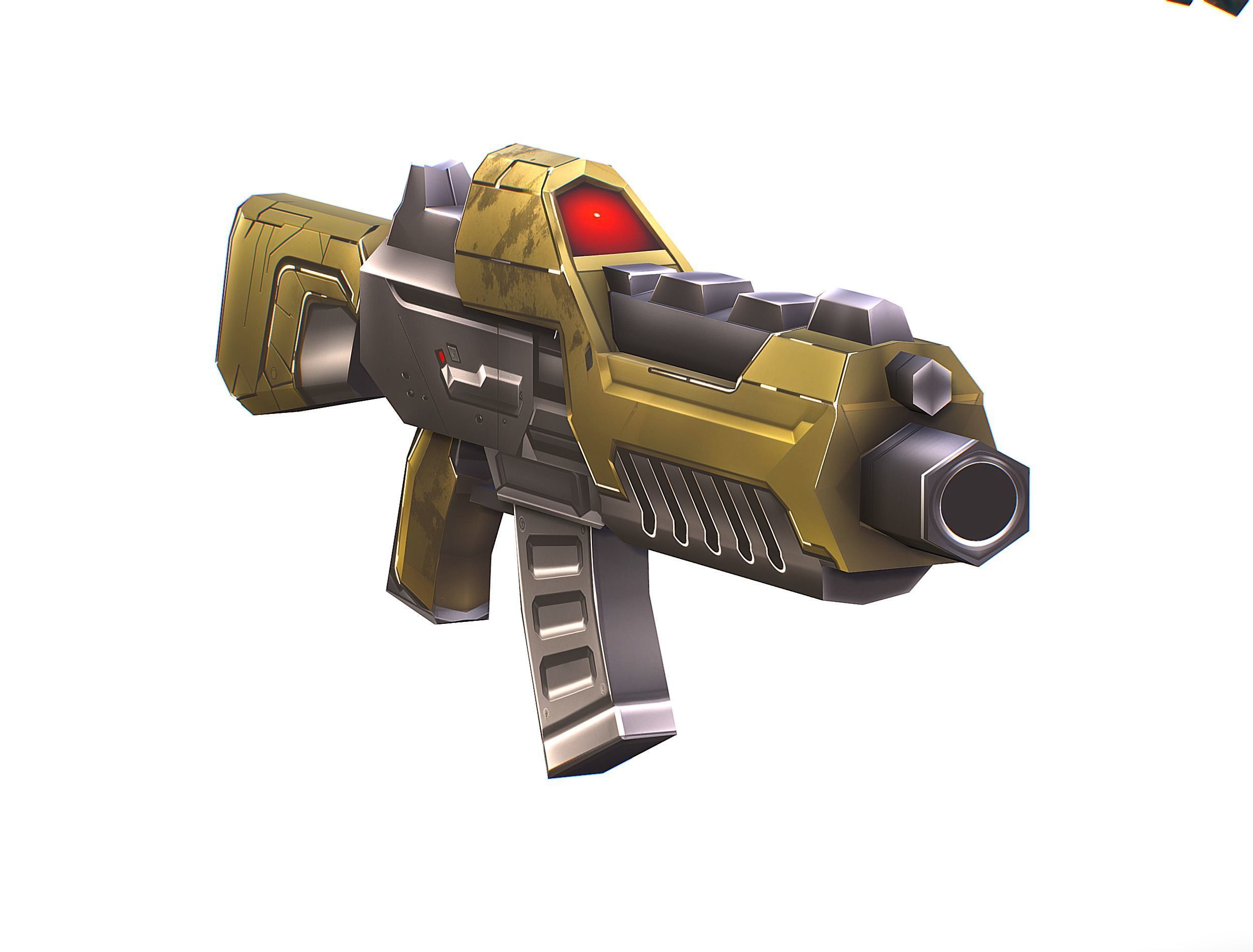 Cartoon Sci-Fi Cyborg Drone Trooper Bandit Low-poly 3D model_50