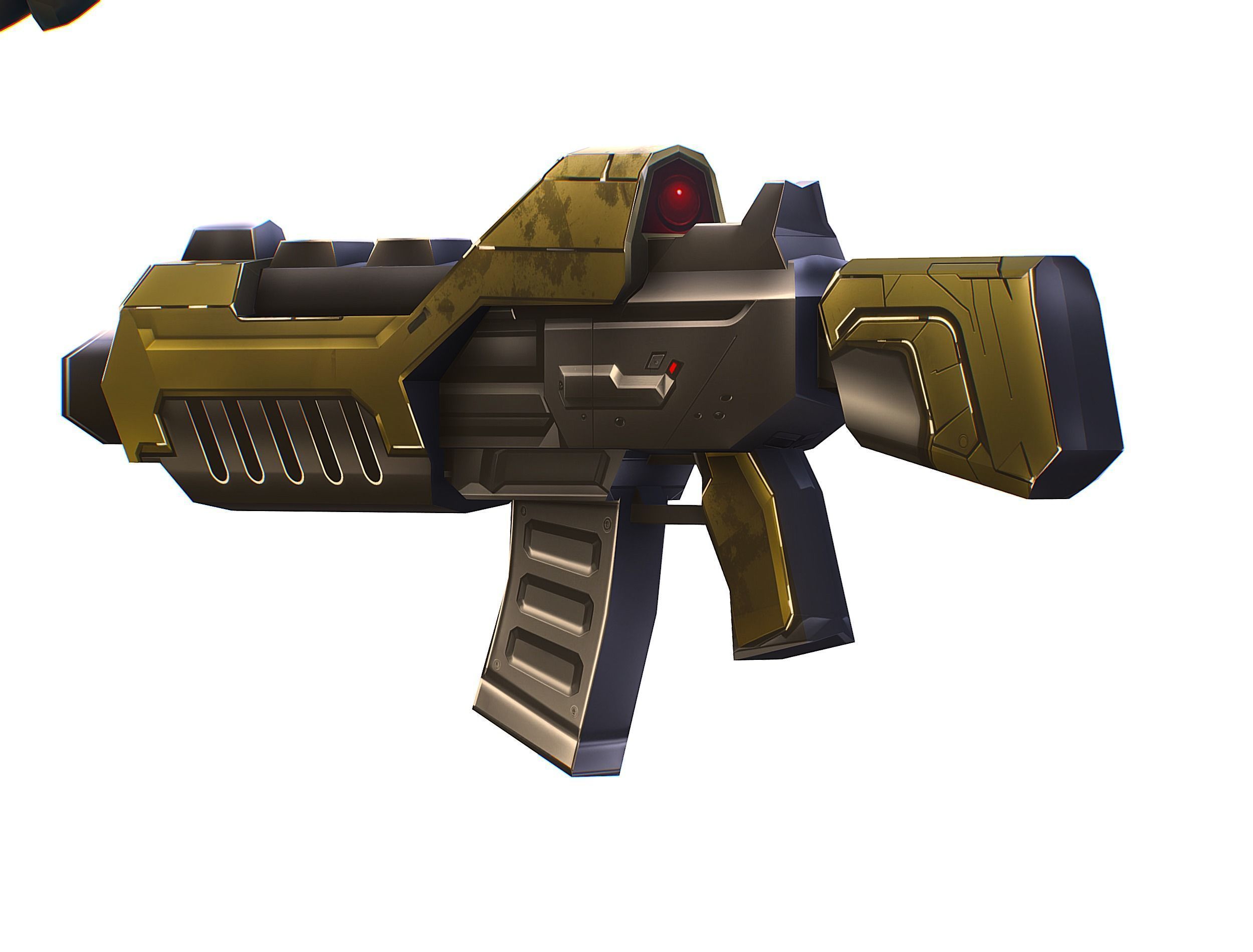 Cartoon Sci-Fi Cyborg Drone Trooper Bandit Low-poly 3D model_45