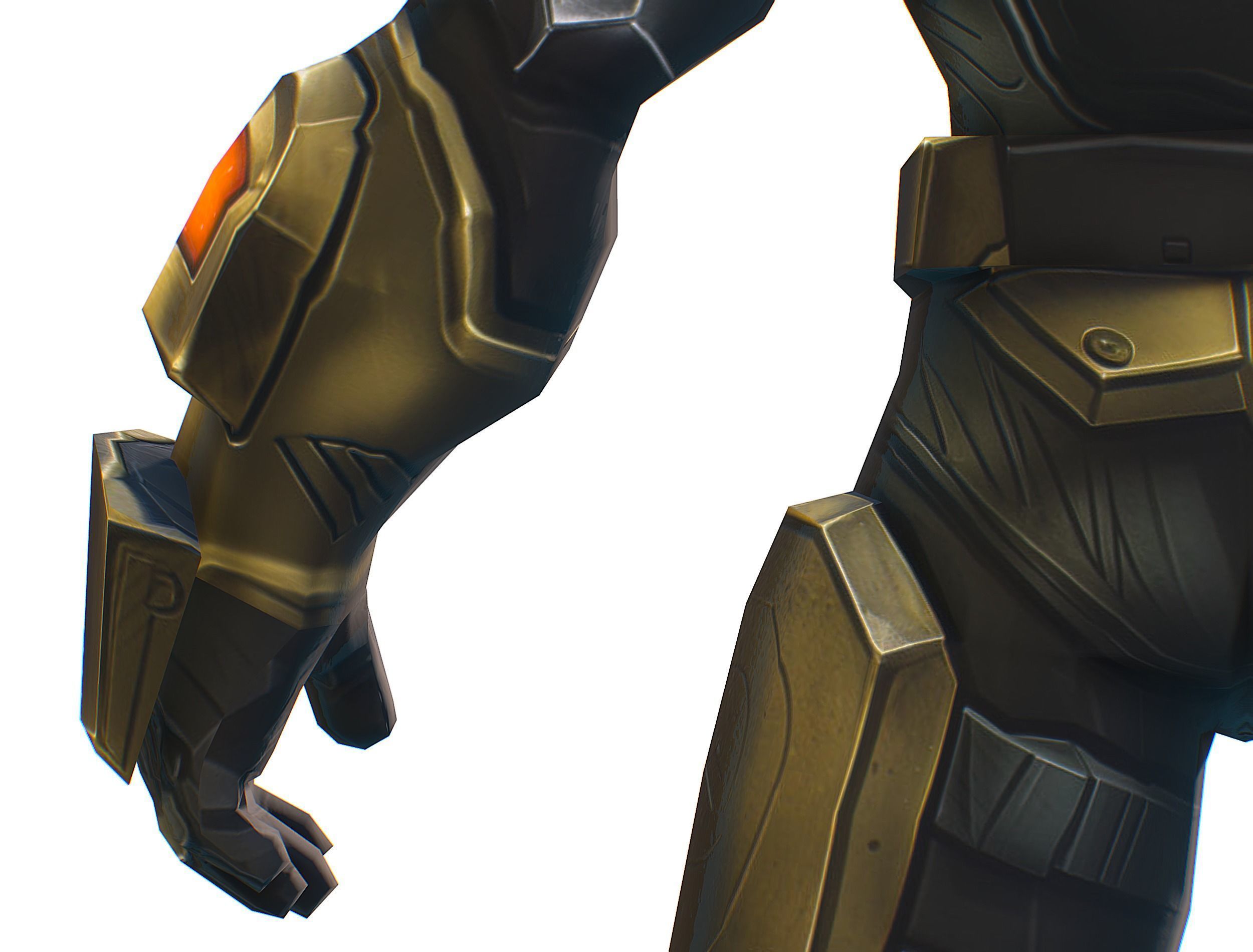 Cartoon Sci-Fi Cyborg Drone Trooper Bandit Low-poly 3D model_26