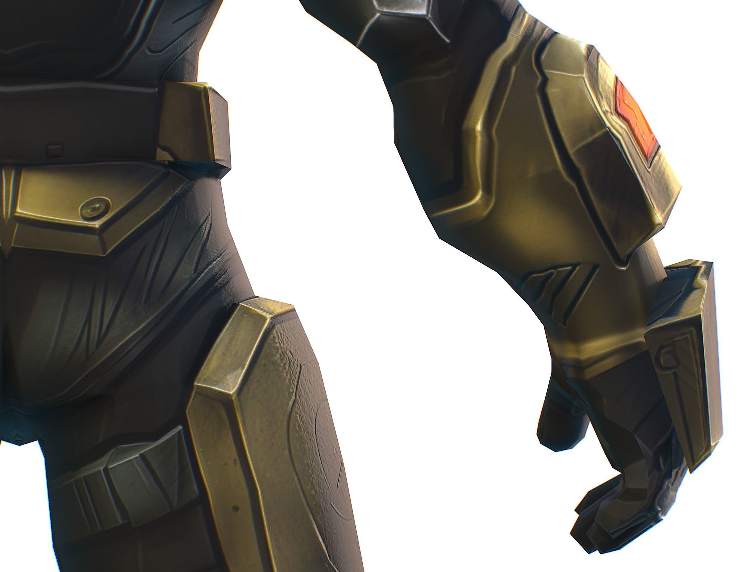 Cartoon Sci-Fi Cyborg Drone Trooper Bandit Low-poly 3D model_27