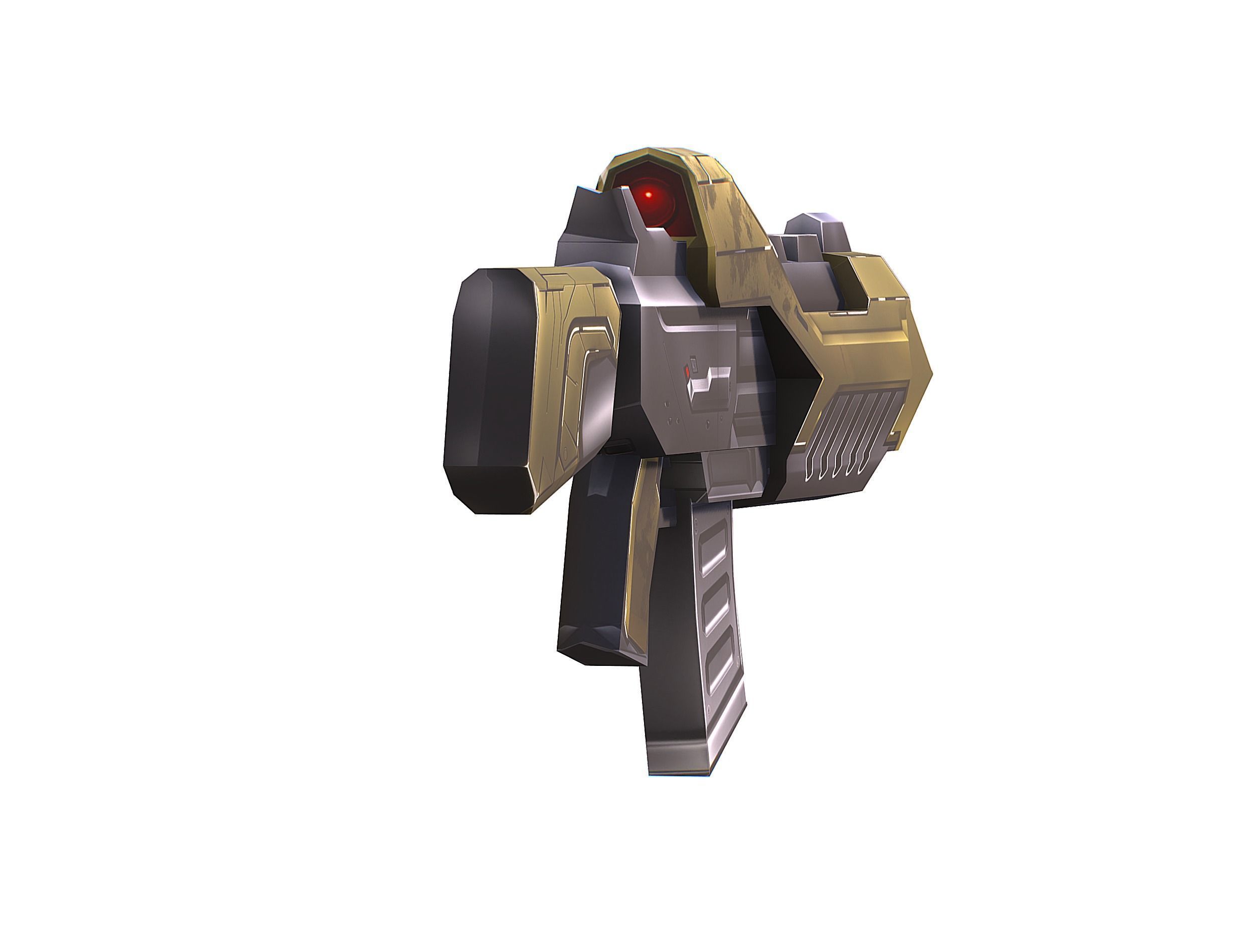 Cartoon Sci-Fi Cyborg Drone Trooper Bandit Low-poly 3D model_48