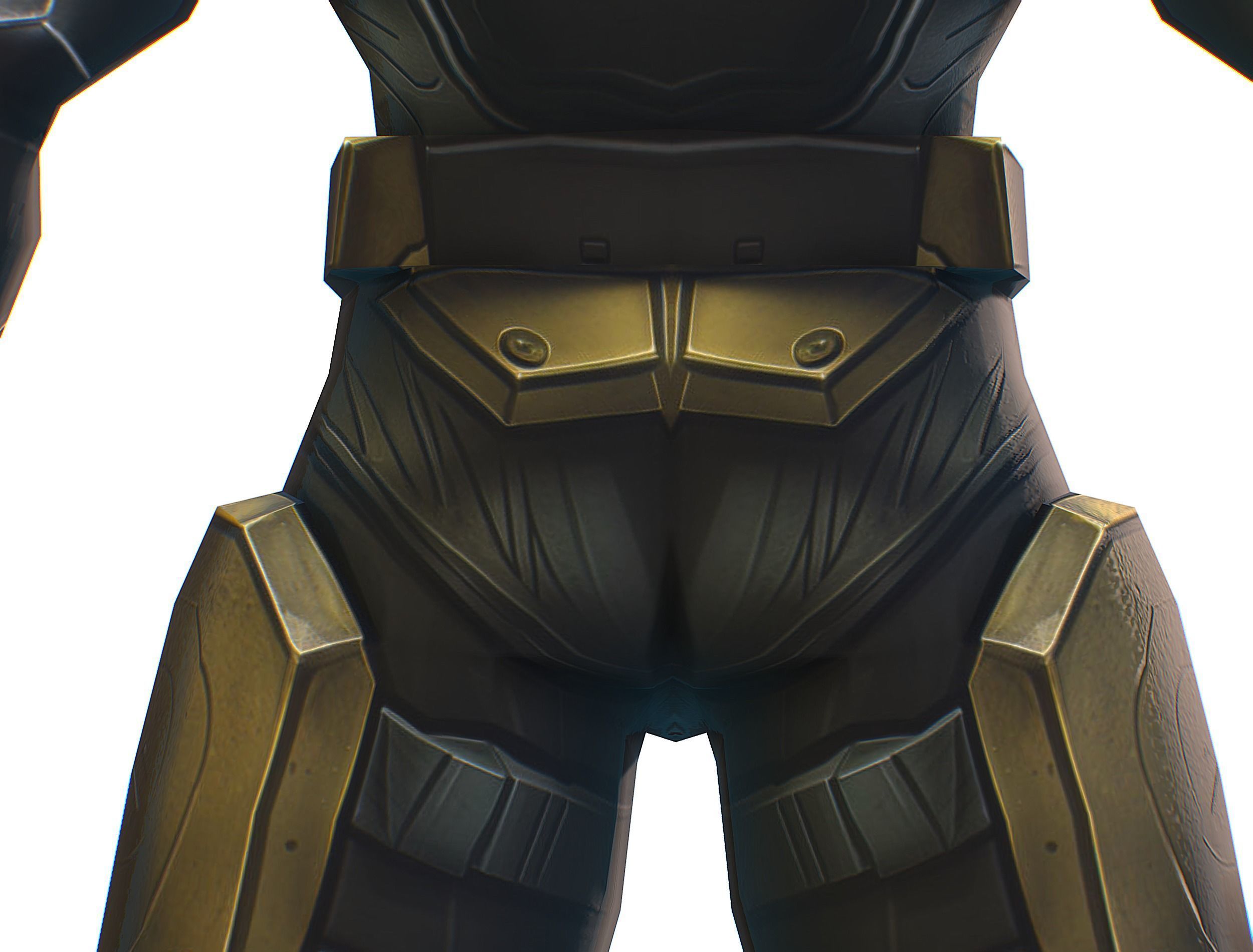 Cartoon Sci-Fi Cyborg Drone Trooper Bandit Low-poly 3D model_25