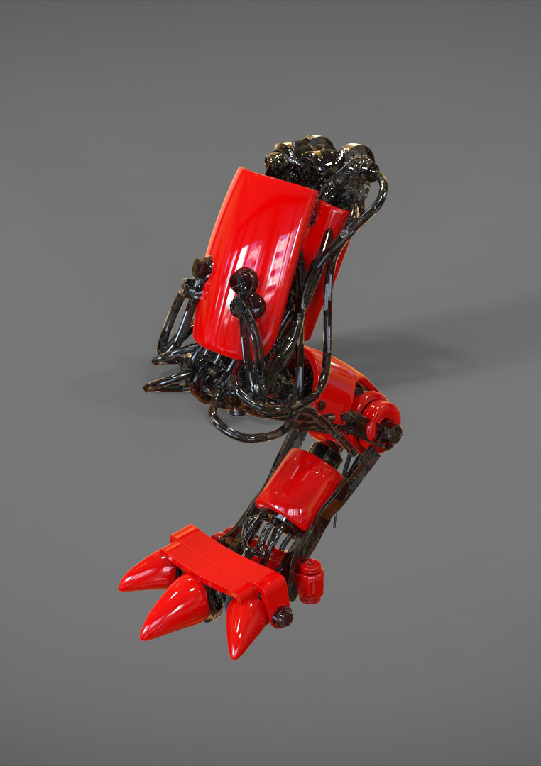 Mech Leg 3D model_2