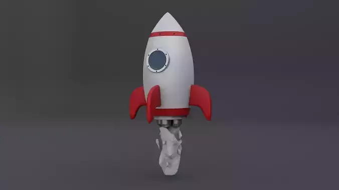 Cartoon Style Rocket