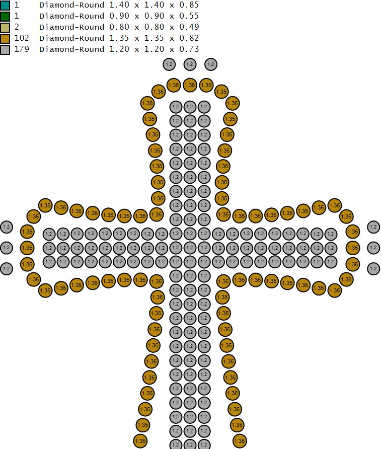 Cross Gold 3D print model_3