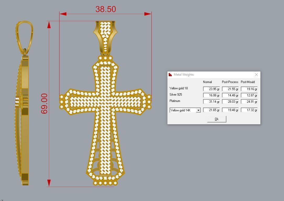 Cross Gold 3D print model_2