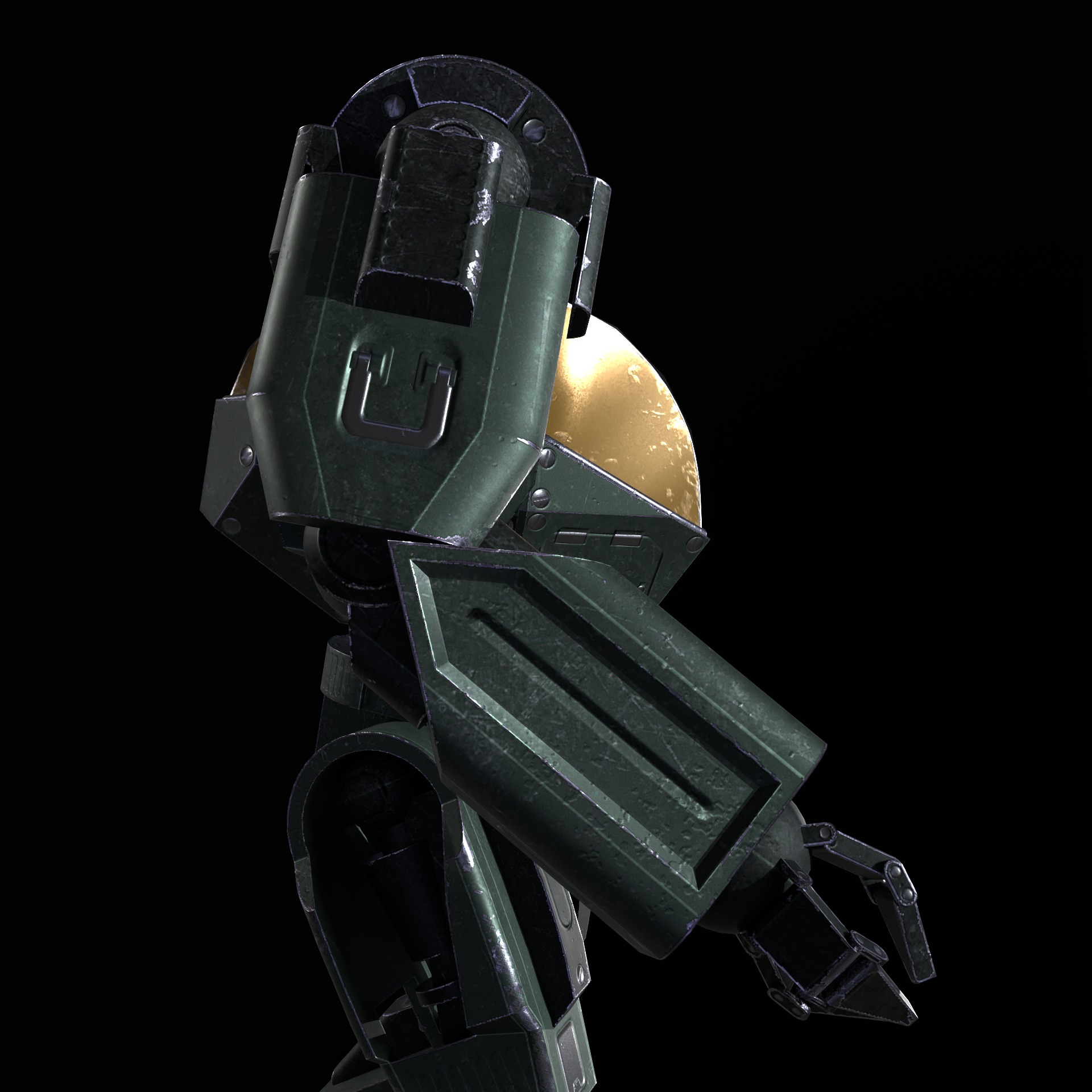 Mech Robot PBR Low-poly 3D model_10