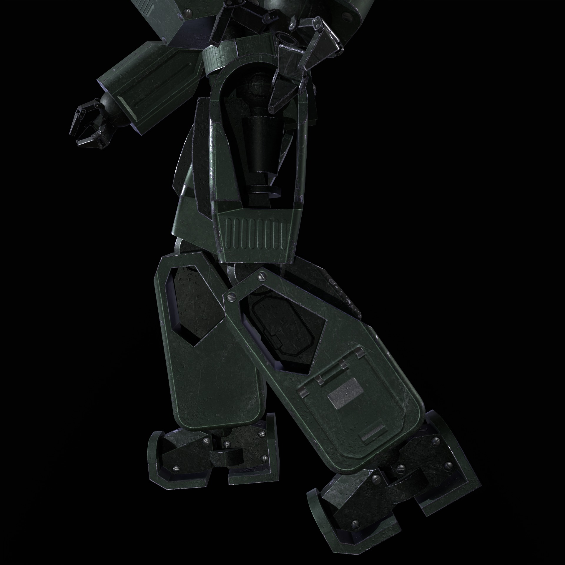 Mech Robot PBR Low-poly 3D model_7