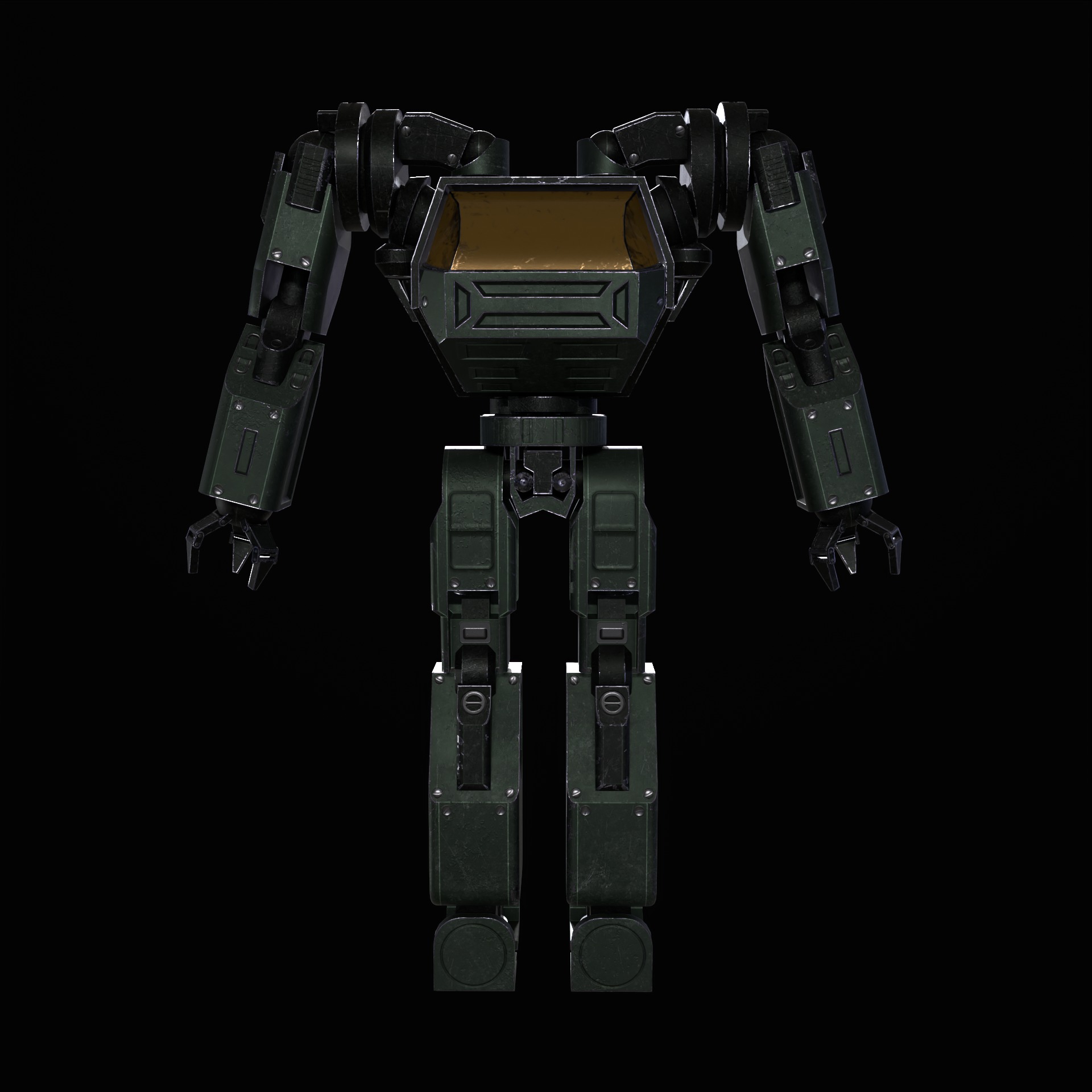 Mech Robot PBR Low-poly 3D model_15