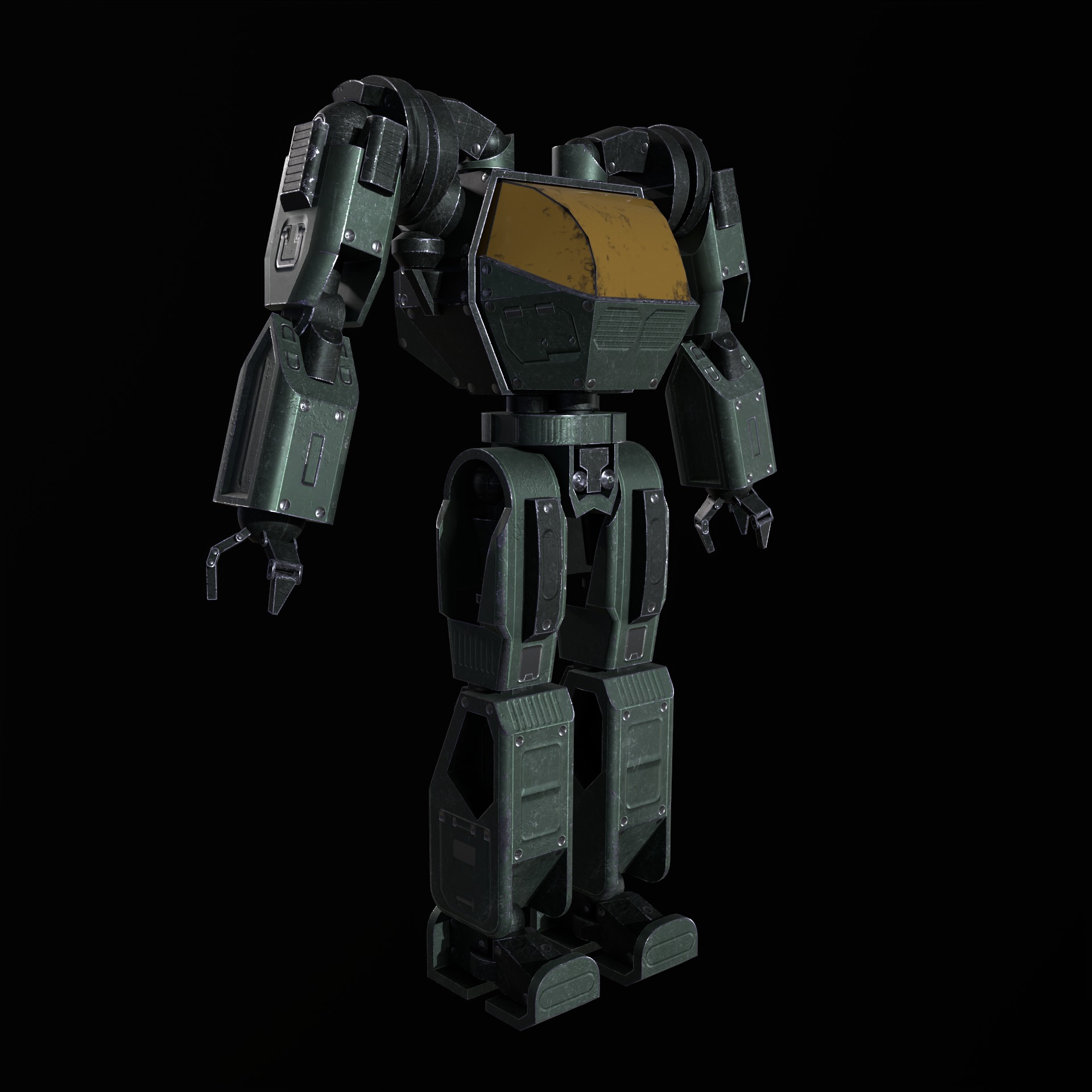 Mech Robot PBR Low-poly 3D model_16