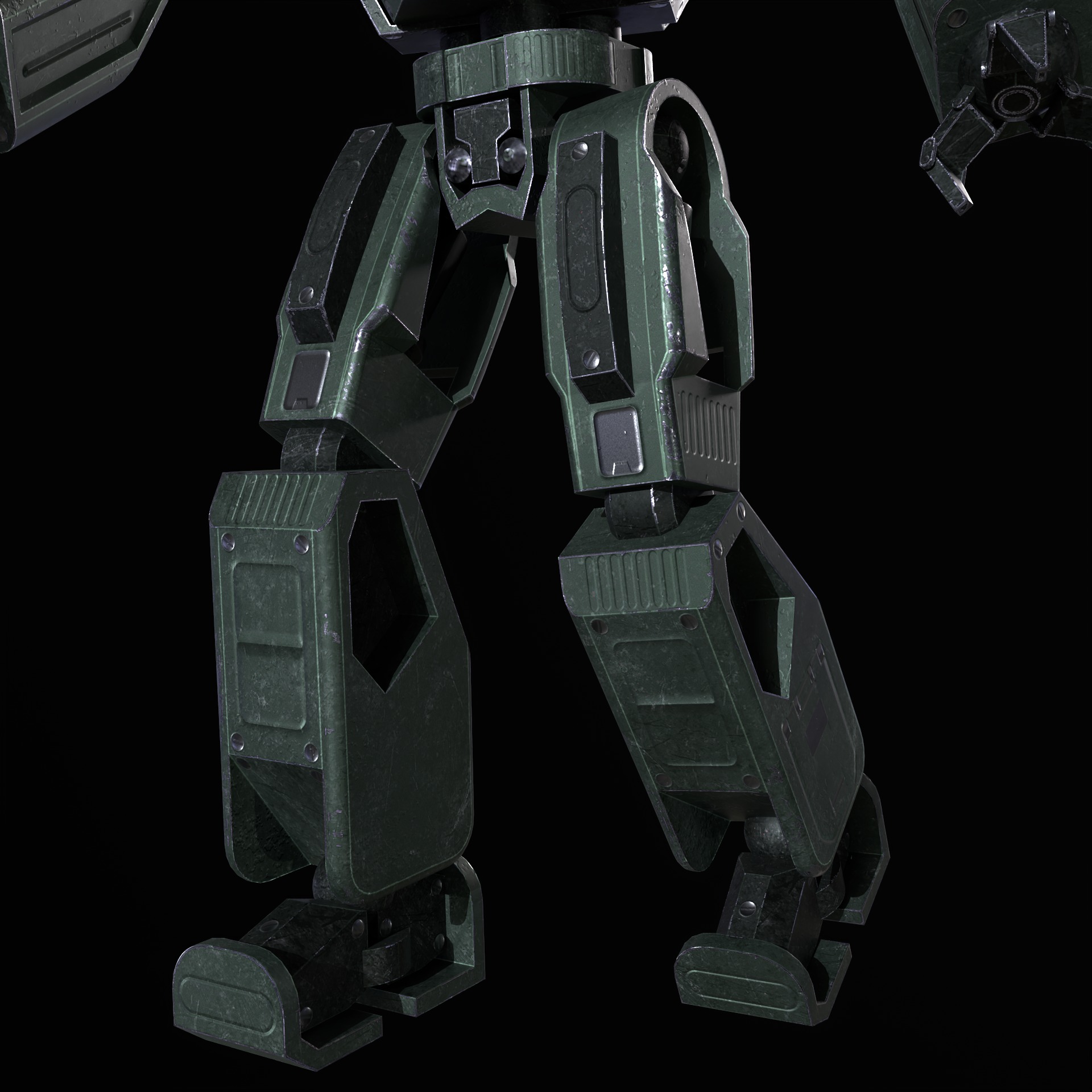 Mech Robot PBR Low-poly 3D model_12