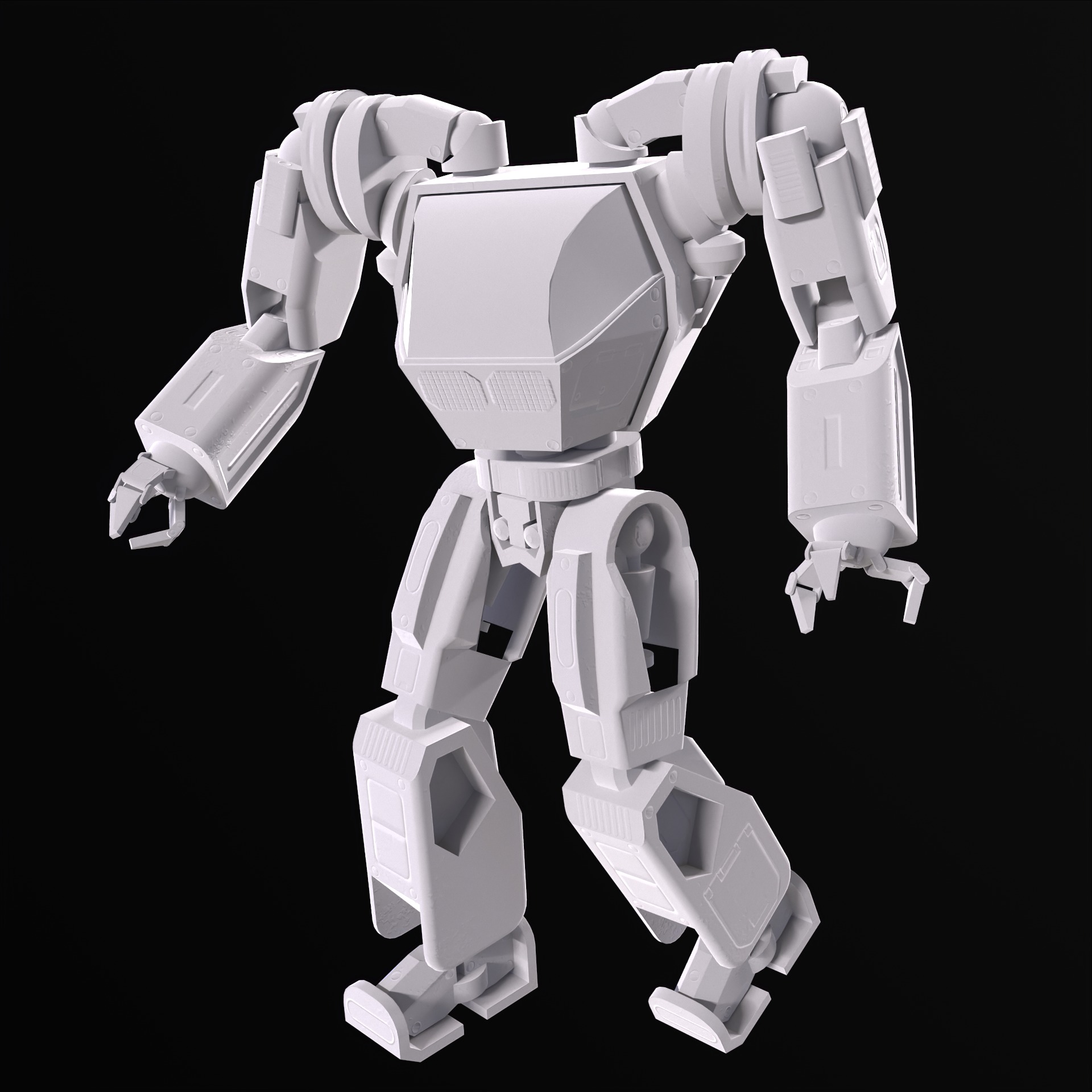 Mech Robot PBR Low-poly 3D model_19