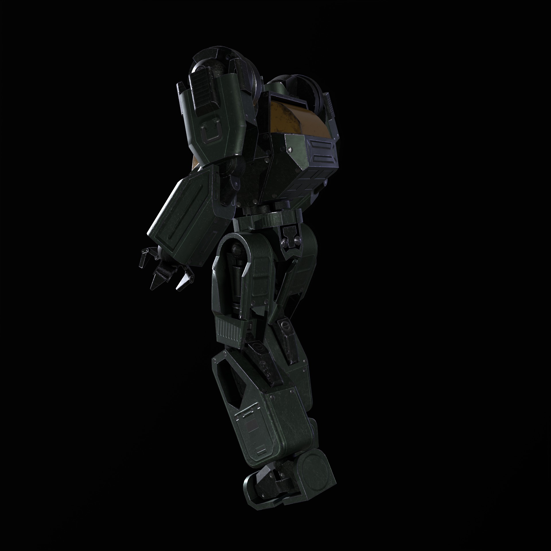 Mech Robot PBR Low-poly 3D model_4