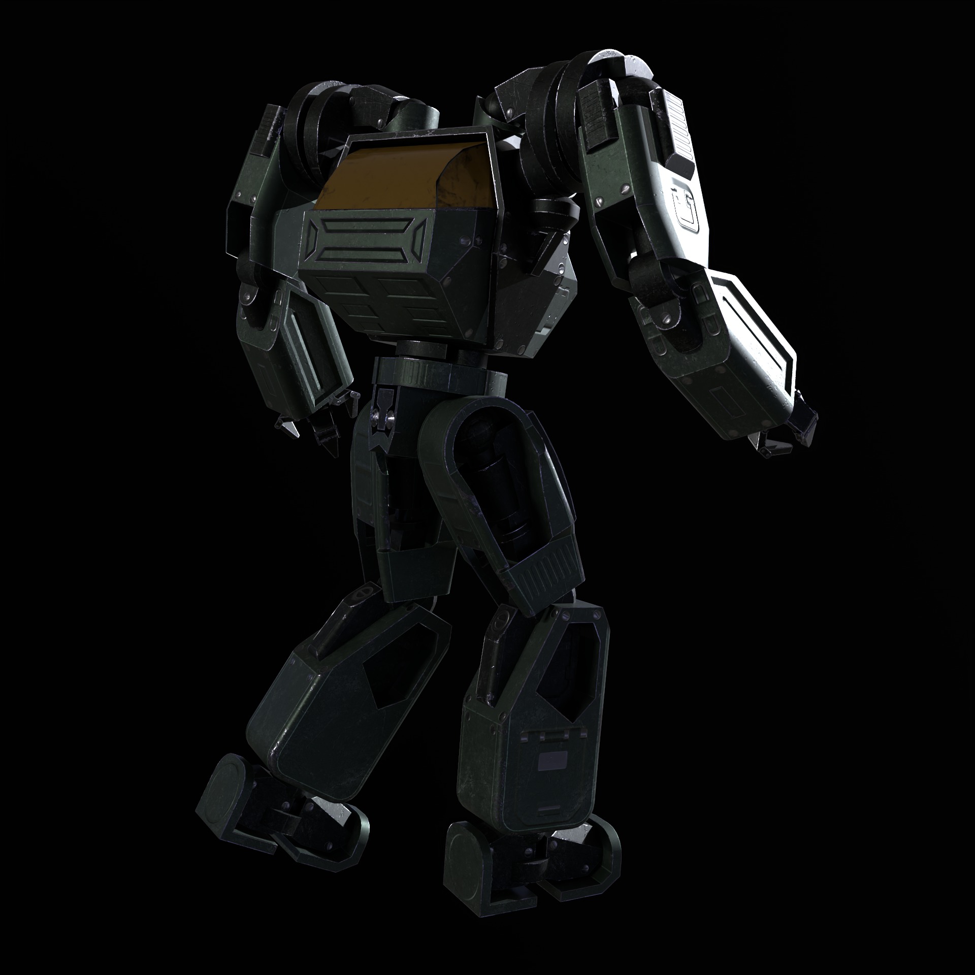 Mech Robot PBR Low-poly 3D model_5