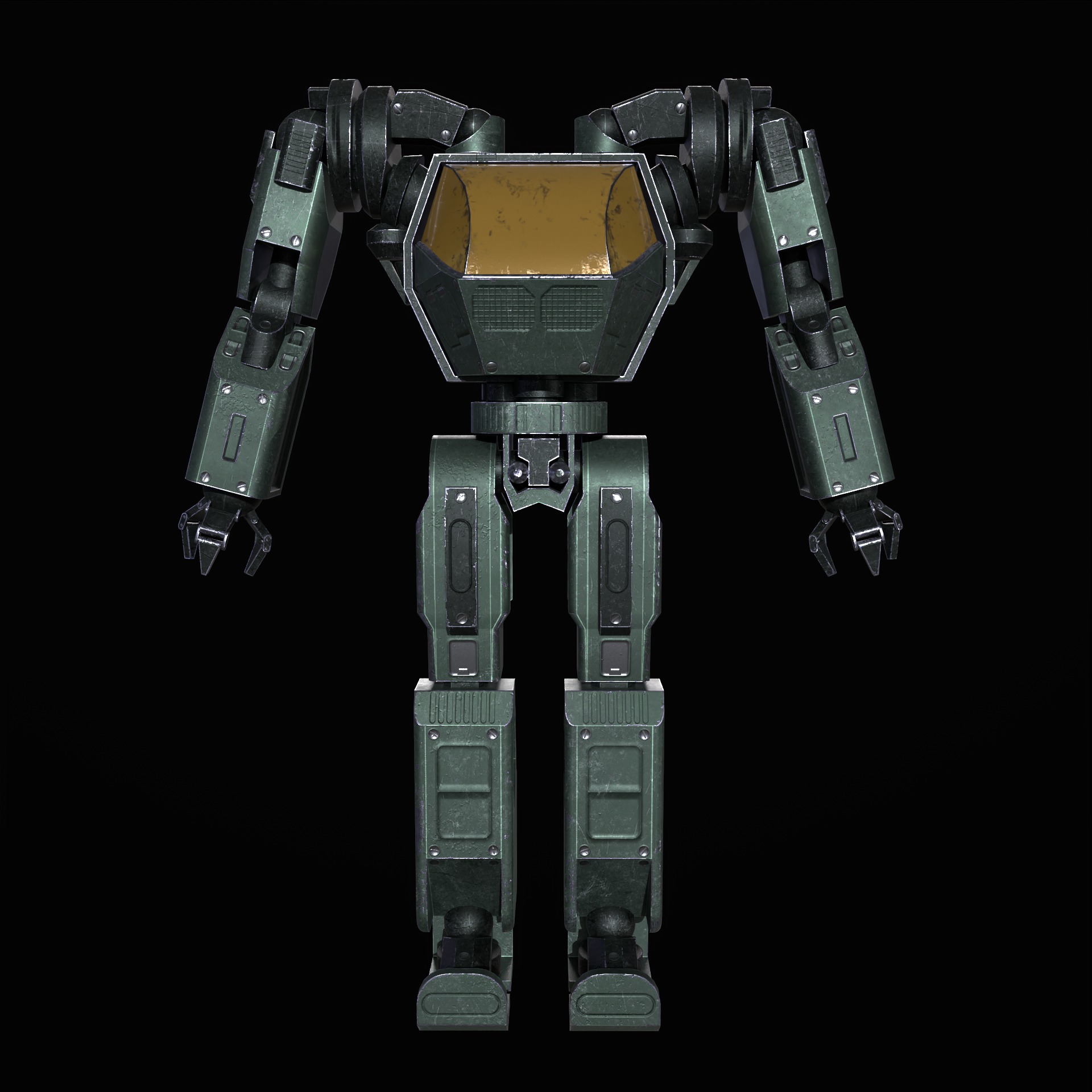 Mech Robot PBR Low-poly 3D model_13