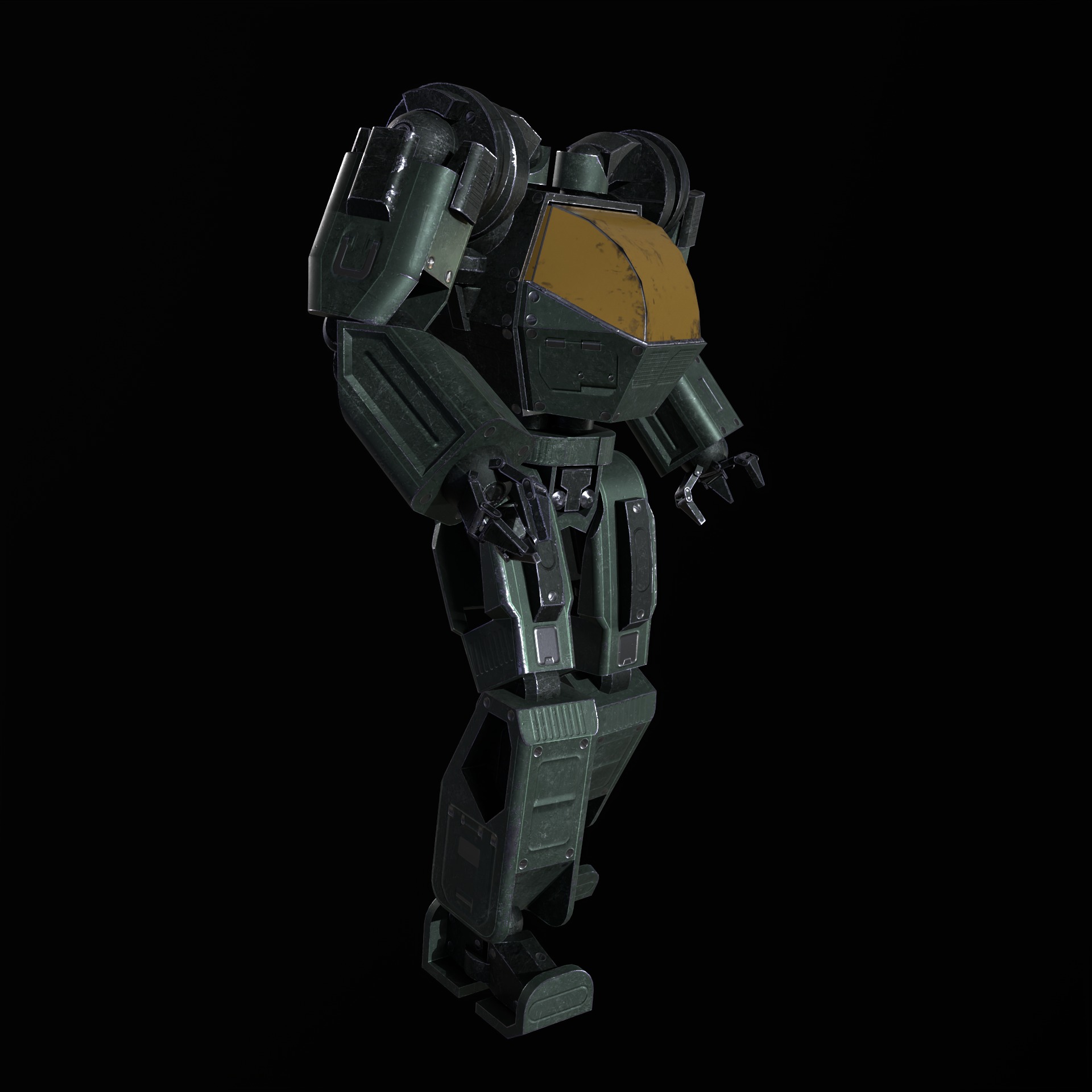 Mech Robot PBR Low-poly 3D model_3