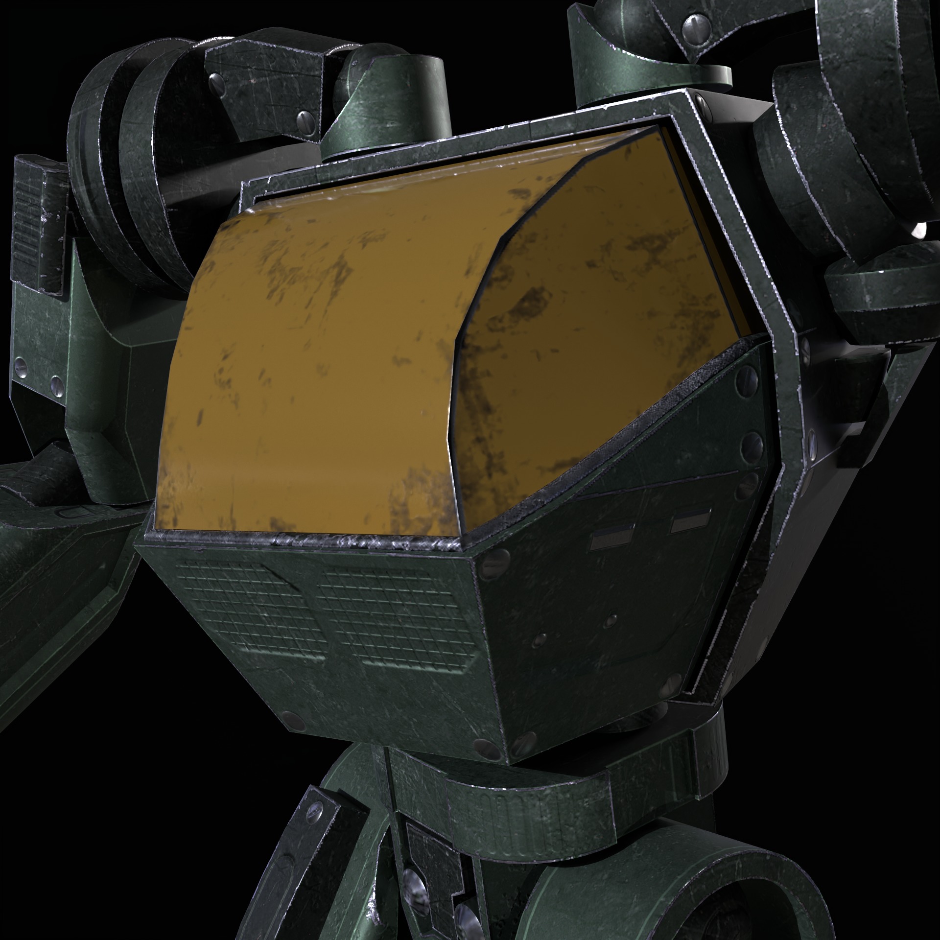 Mech Robot PBR Low-poly 3D model_11