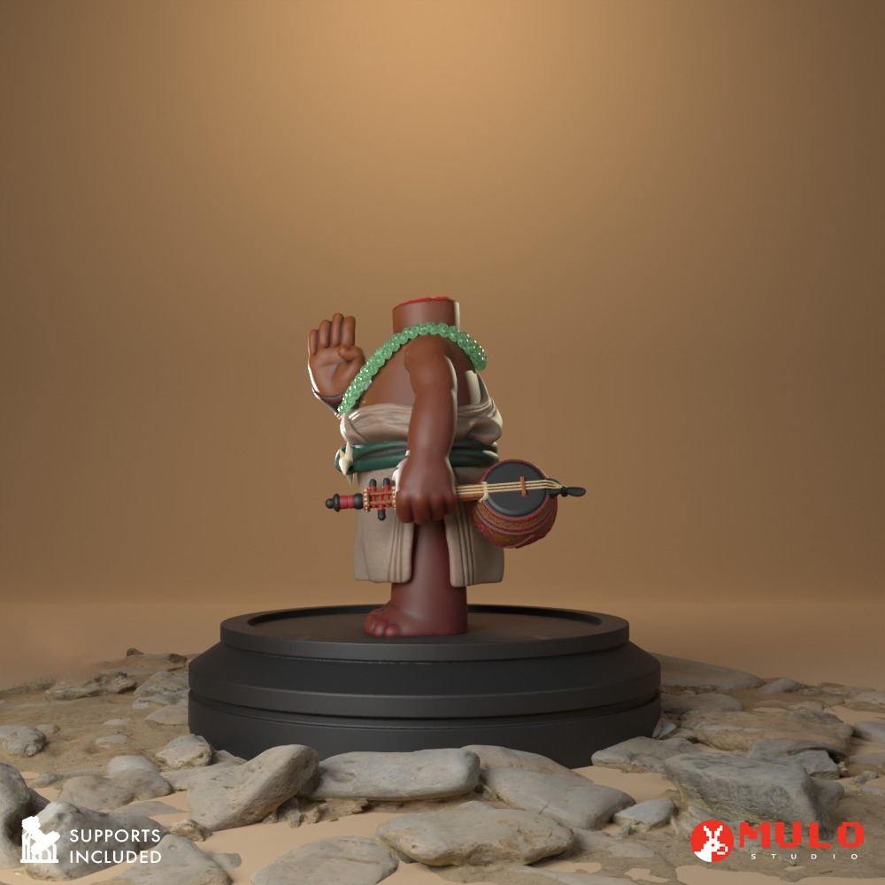 Chibi Headless Monk Bodhisattva Lingji 3D print model_5