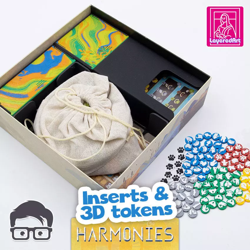 Organizer for Harmonies plus upgraded animal tokens by am-media 3D print model