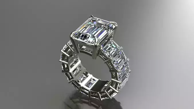 Emerald-cut Engagement Ring