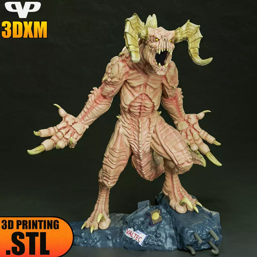 Deathclaw STL for 3D Printing ChibiSTL 3DXM 3D print model
