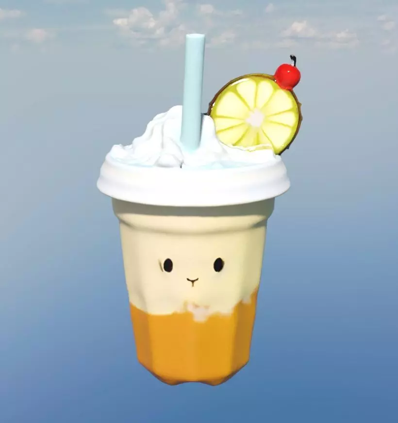 Cocoa Mug limonade Low-poly 3D model