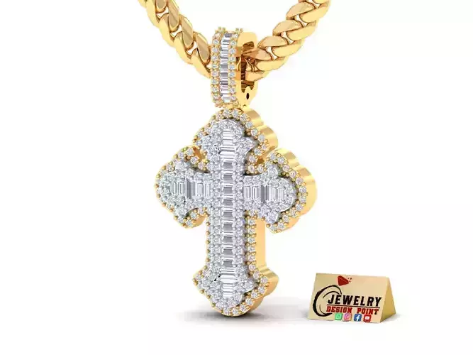 Custom Chrome Hearts Cross Pendant - Holy Catholic Cross