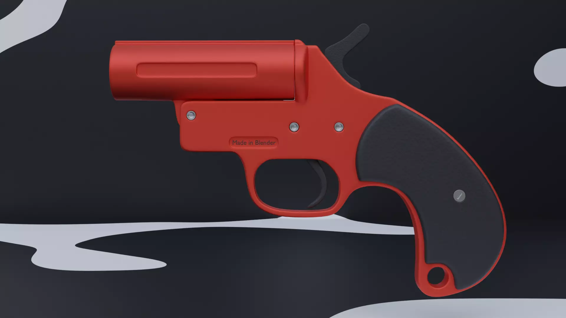 Flare Gun  3D model_0