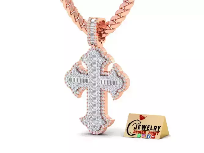 Custom Chrome Hearts Cross Pendant - Holy Catholic Cross