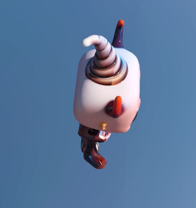 Chibi Halloween spoky Low-poly 3D model_3