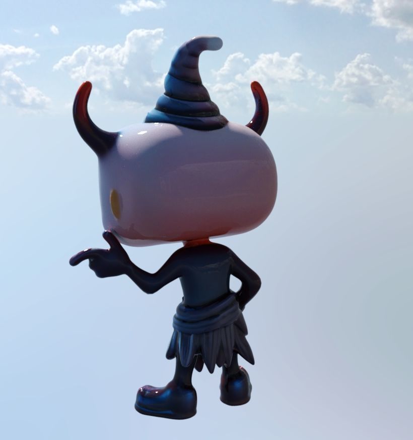 Chibi Halloween spoky Low-poly 3D model_2