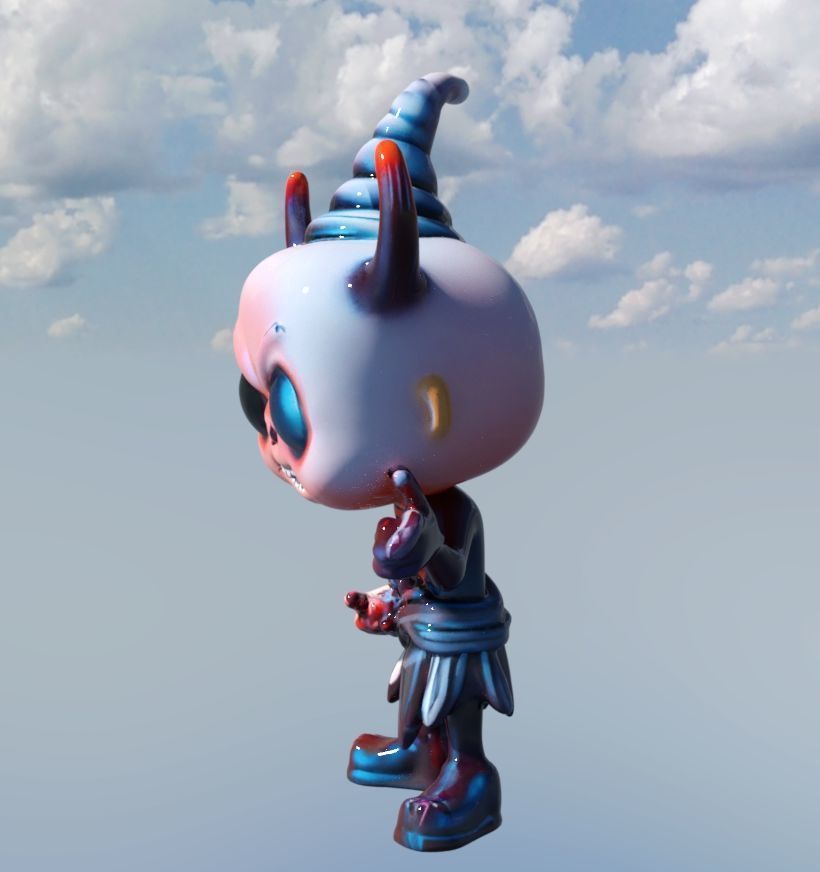 Chibi Halloween spoky Low-poly 3D model_1