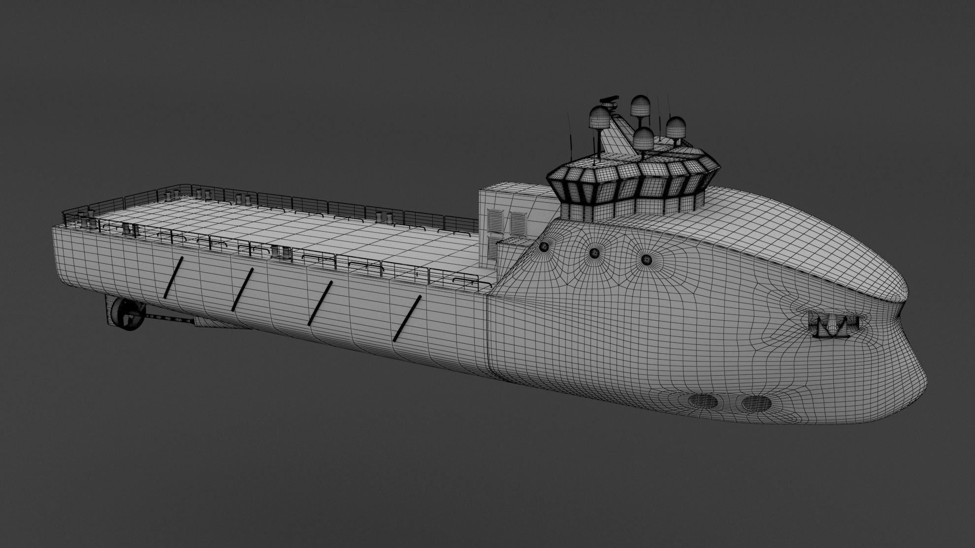 Tug Supply Vessel 3D model_7