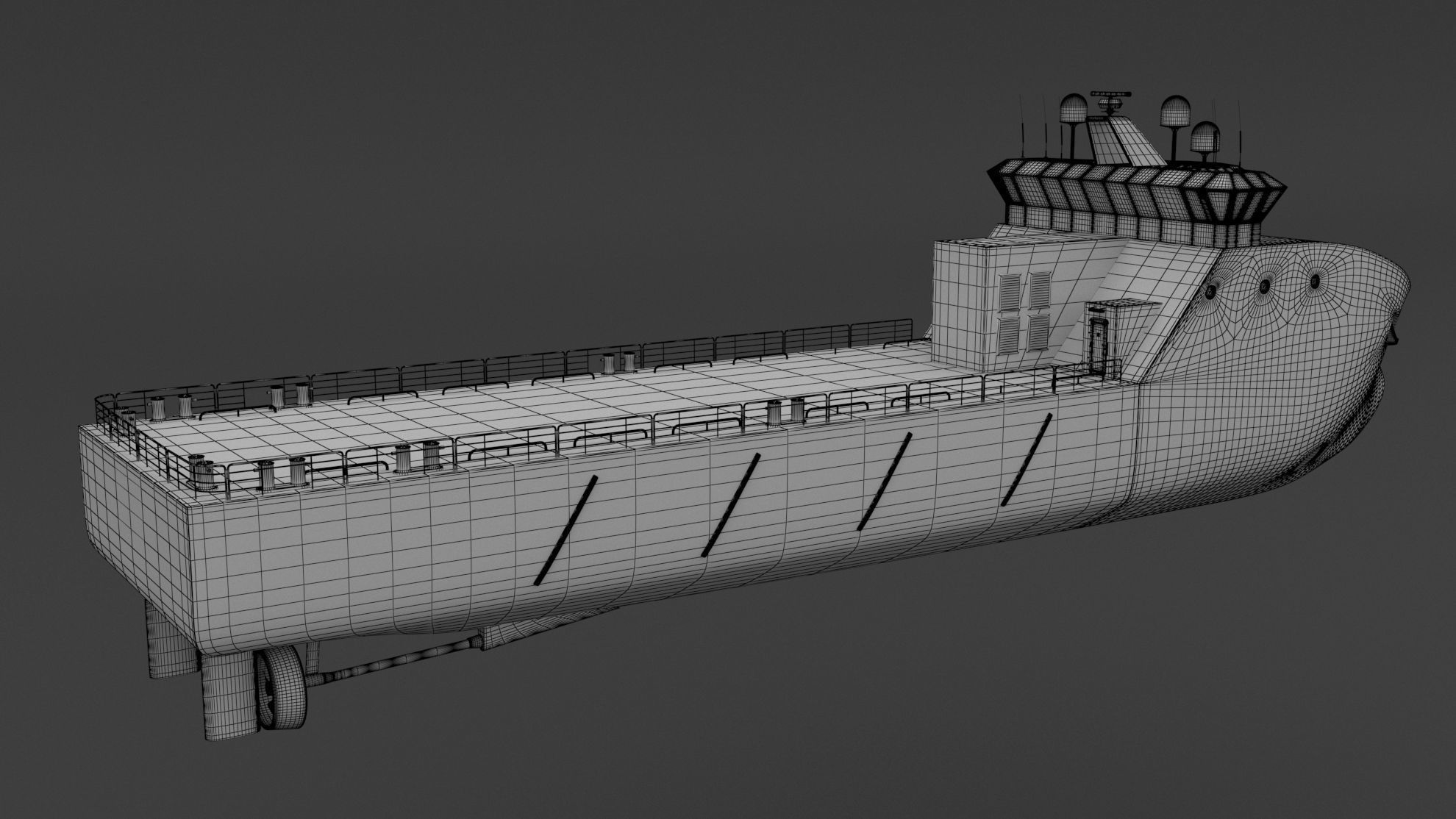 Tug Supply Vessel 3D model_8