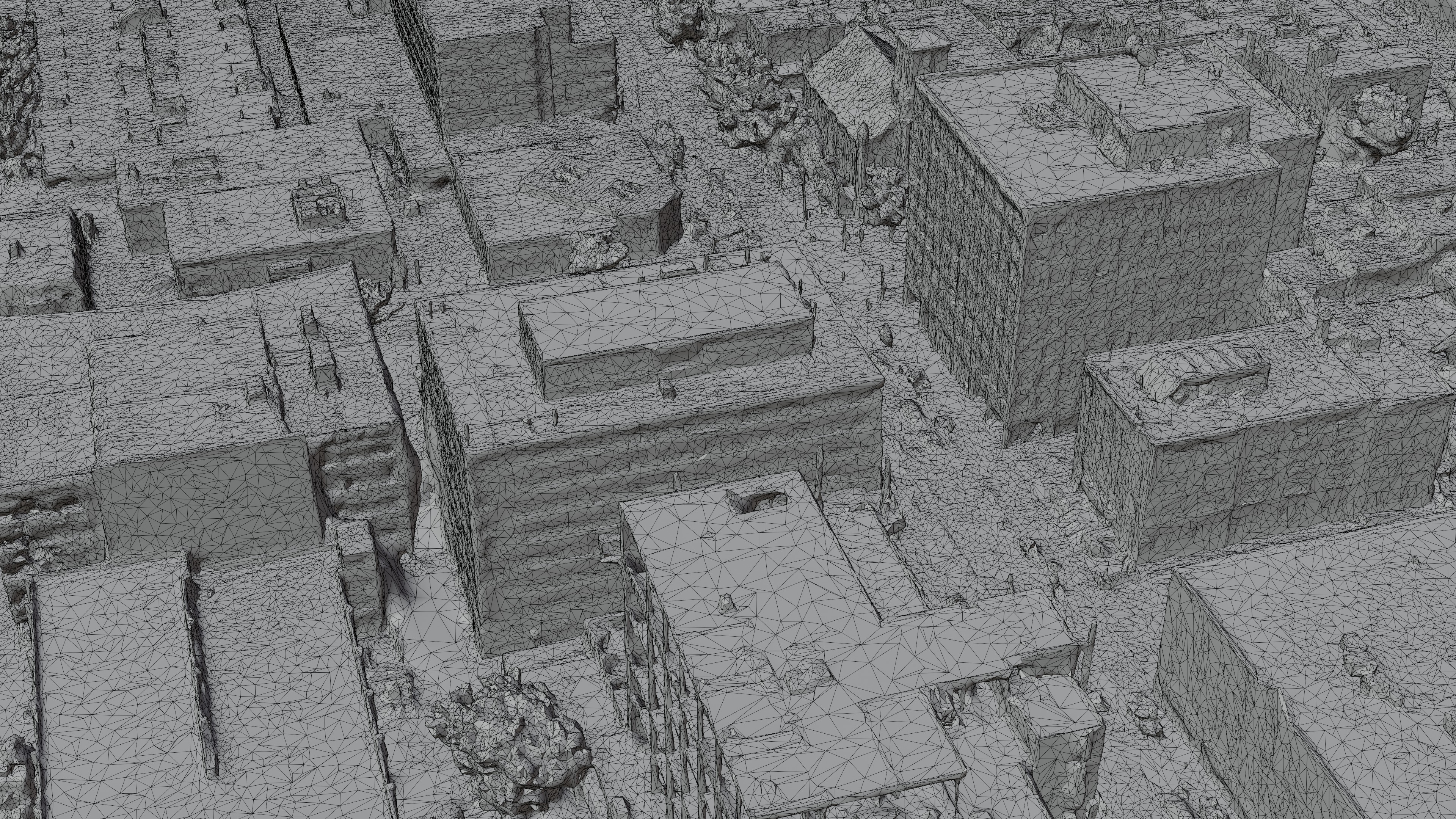 Urban city with large buildings 3D model_6