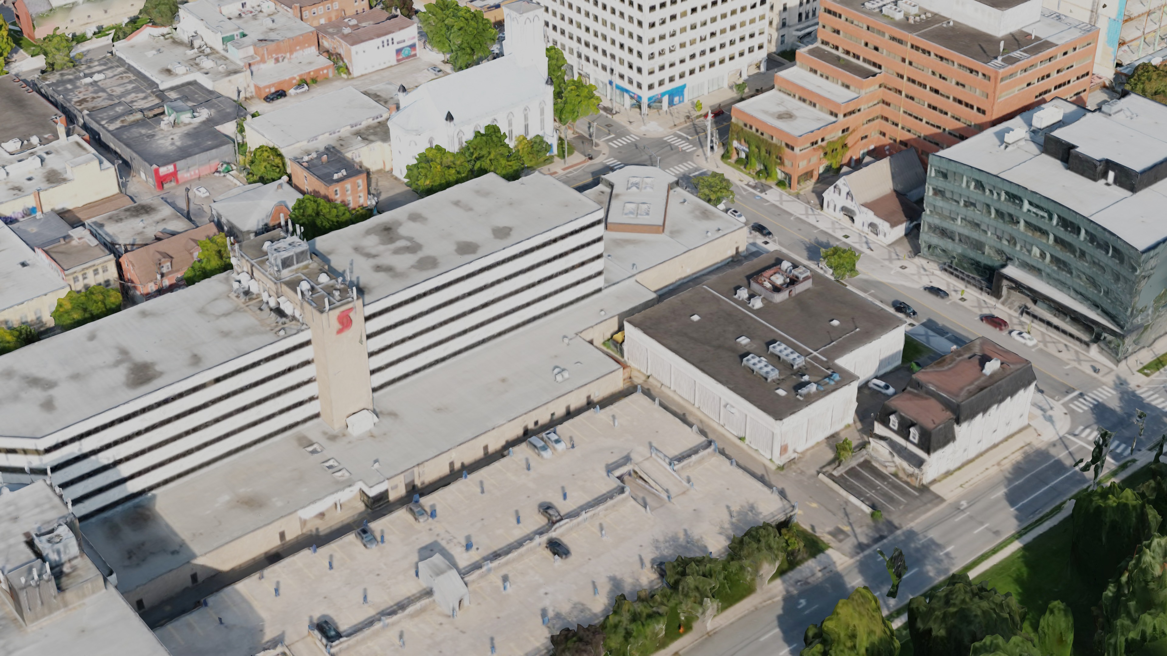 Urban city with large buildings 3D model_3