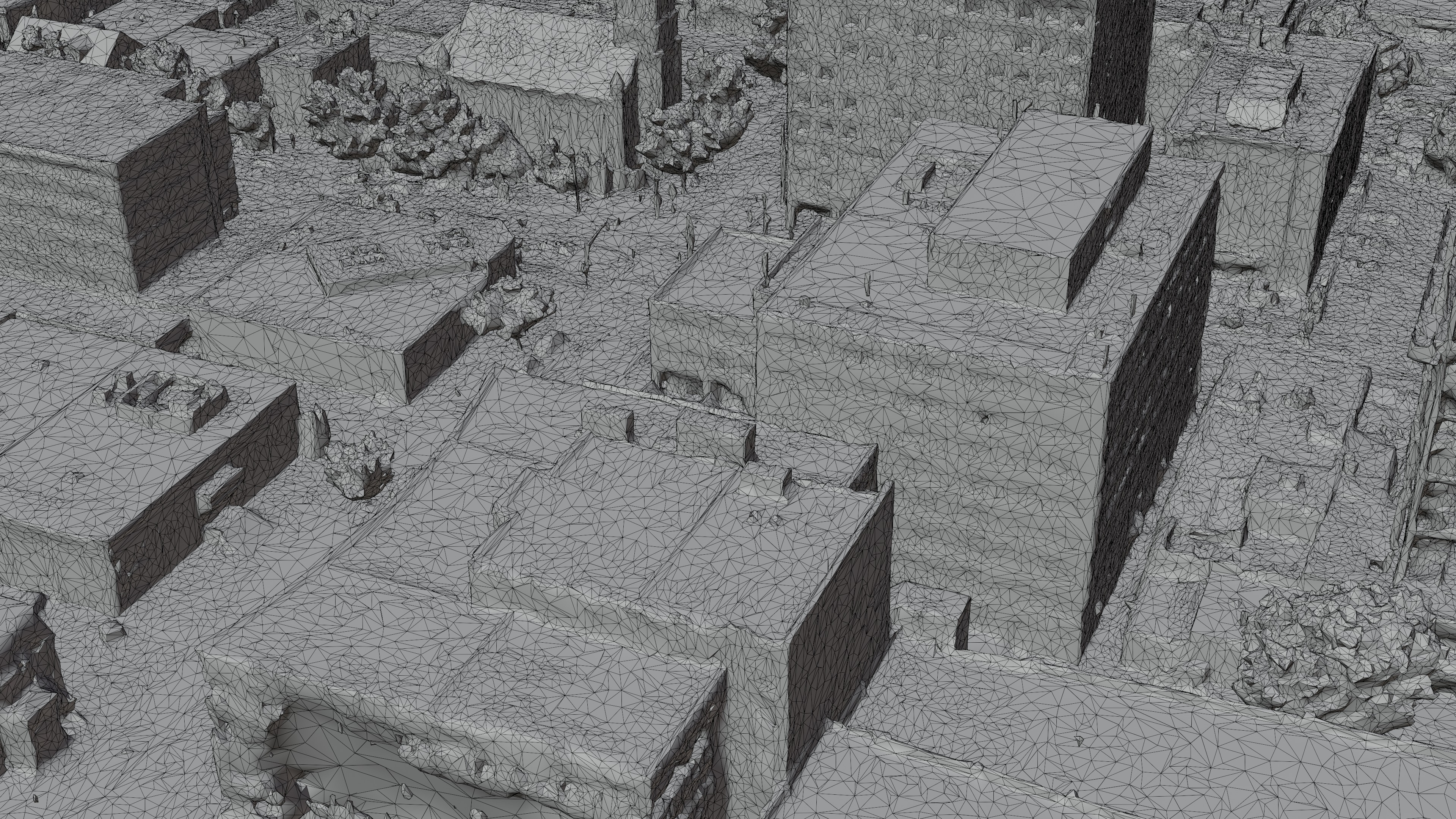 Urban city with large buildings 3D model_5